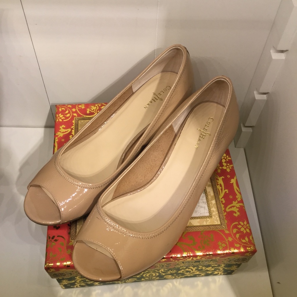 Cole Haan Air Tali wedge peep toe shoes, size 9